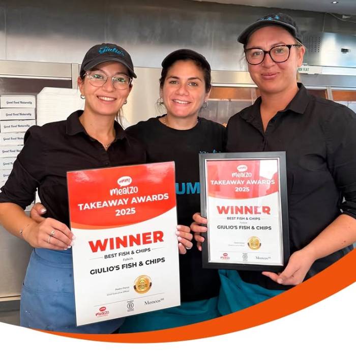 giulios Fish&Chips Falkirk Mealzo Award